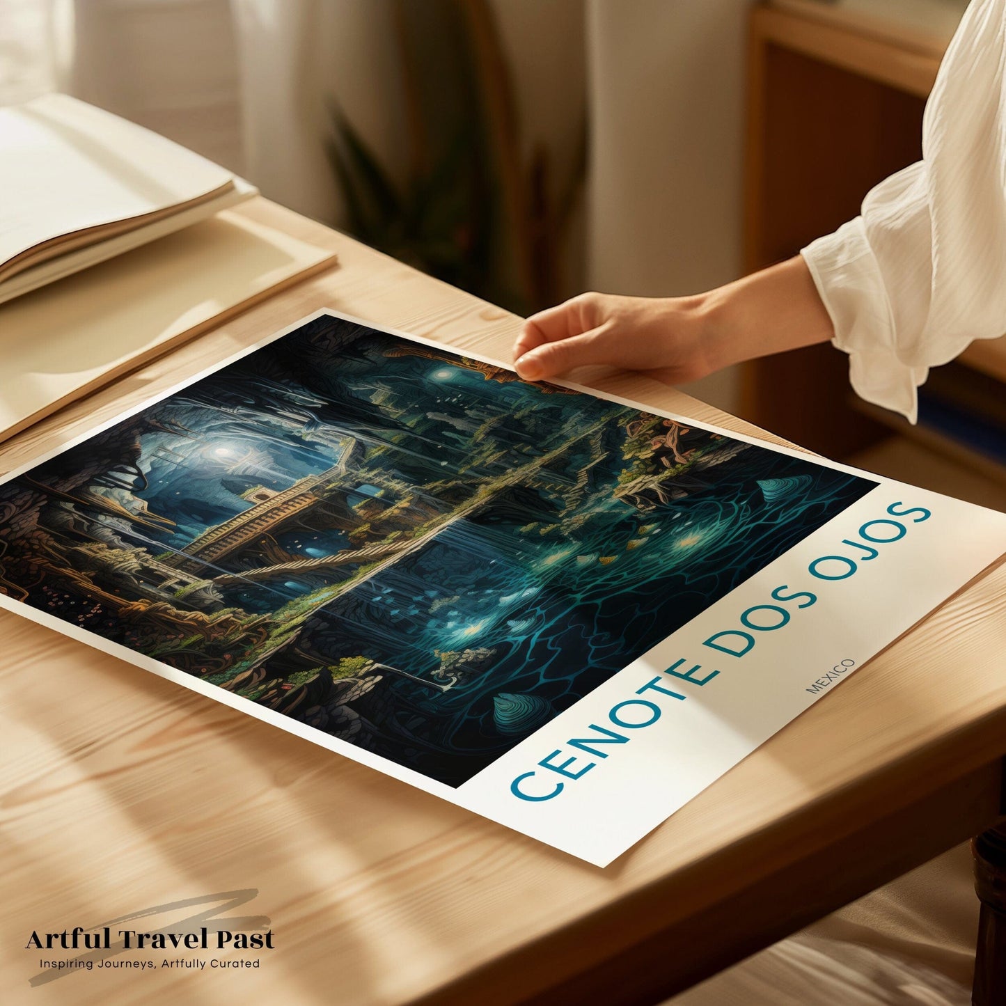Cenote Dos Ojos Poster - Mexico Wall Art