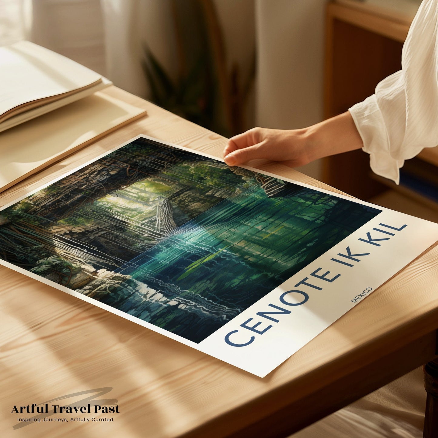 Cenote Ik Kil Poster | Blue Lagoon | Mexico Decor