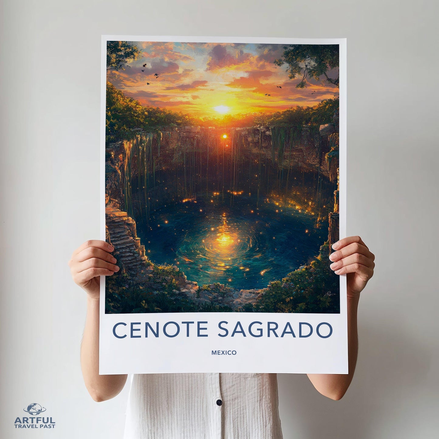 Cenote Sagrado Poster - Mexico Wall Art