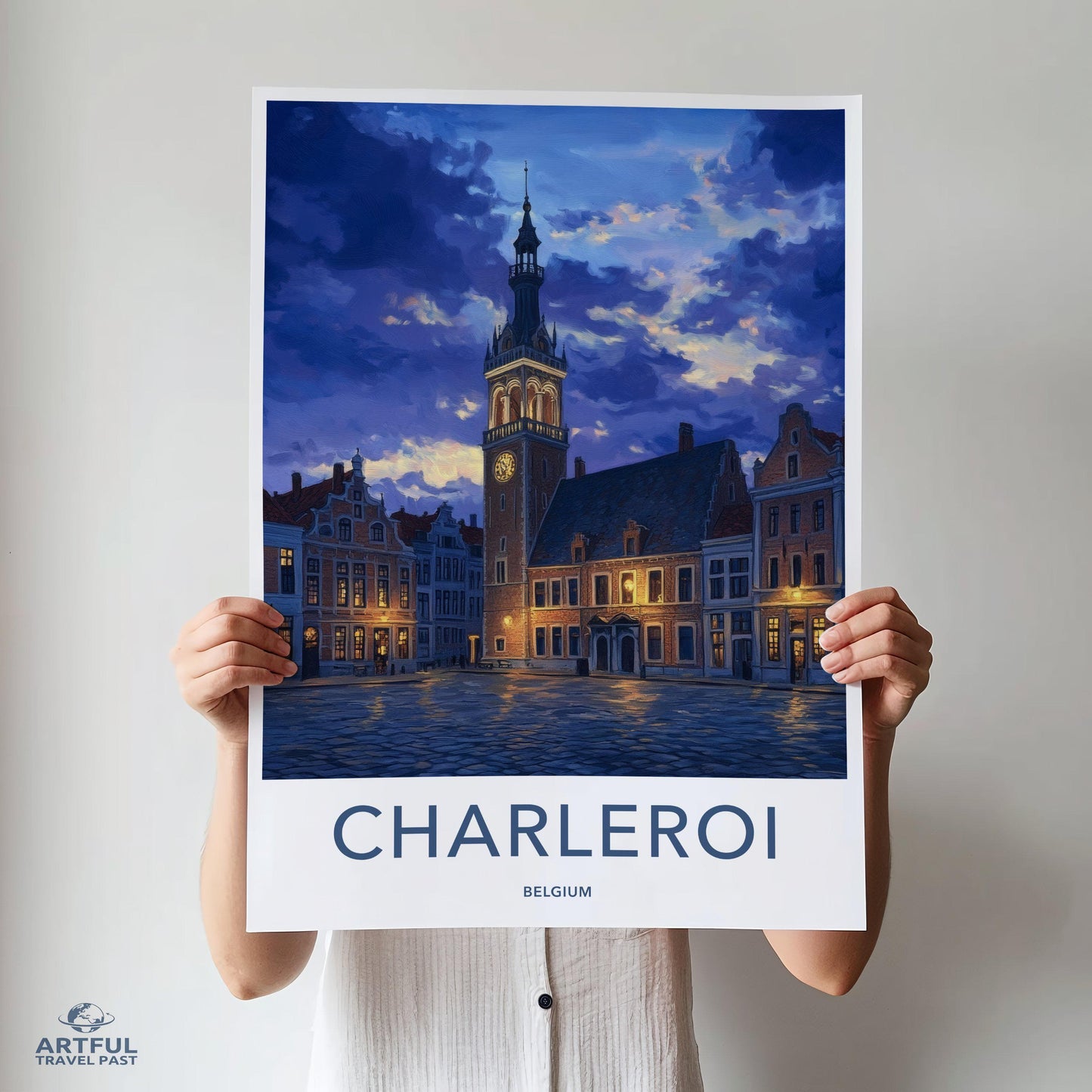 Charleroi Poster | Belgium Wall Art | Europe Decor
