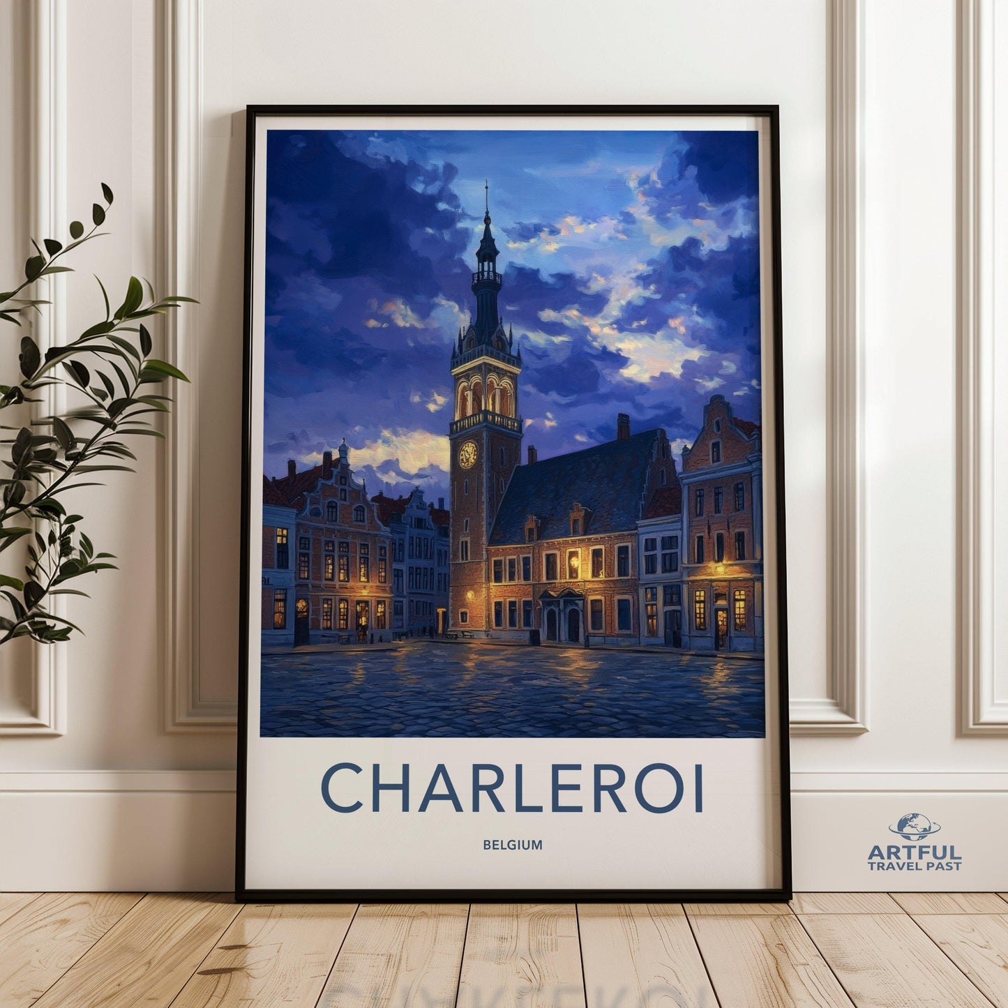 Charleroi Poster | Belgium Wall Art | Europe Decor