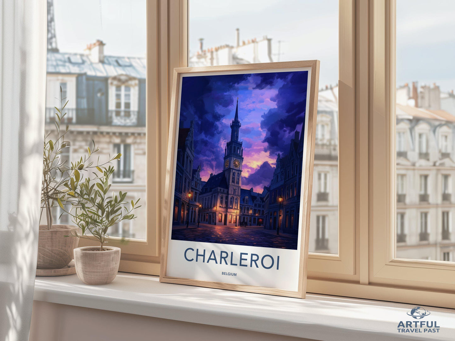 Charleroi Poster | Belgium Wall Art | Europe Decor