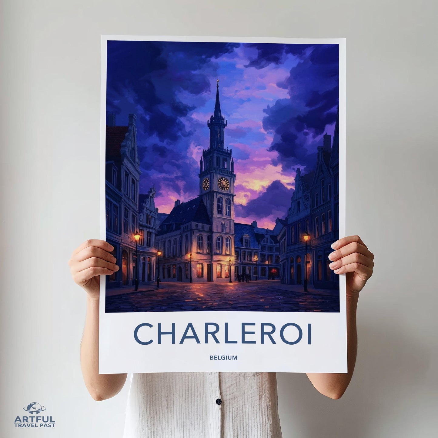 Charleroi Poster | Belgium Wall Art | Europe Decor