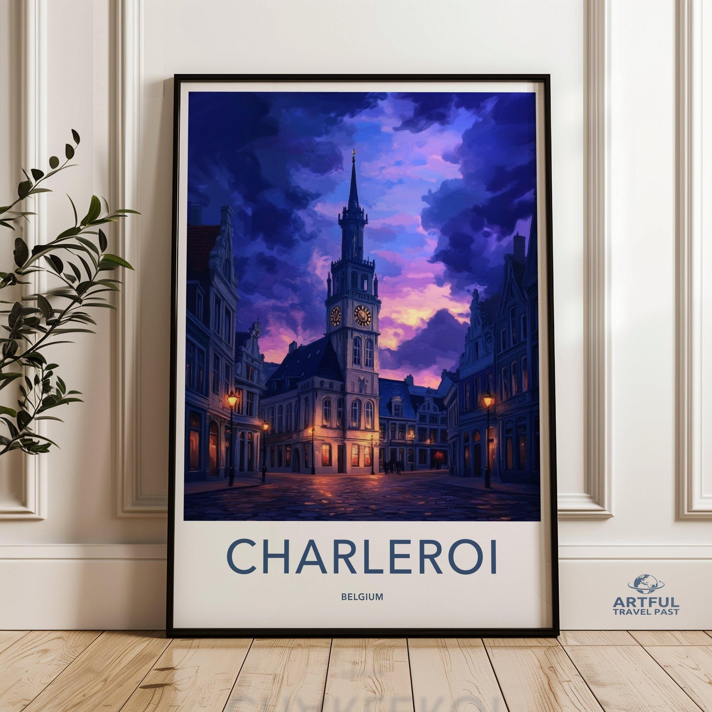 Charleroi Poster | Belgium Wall Art | Europe Decor