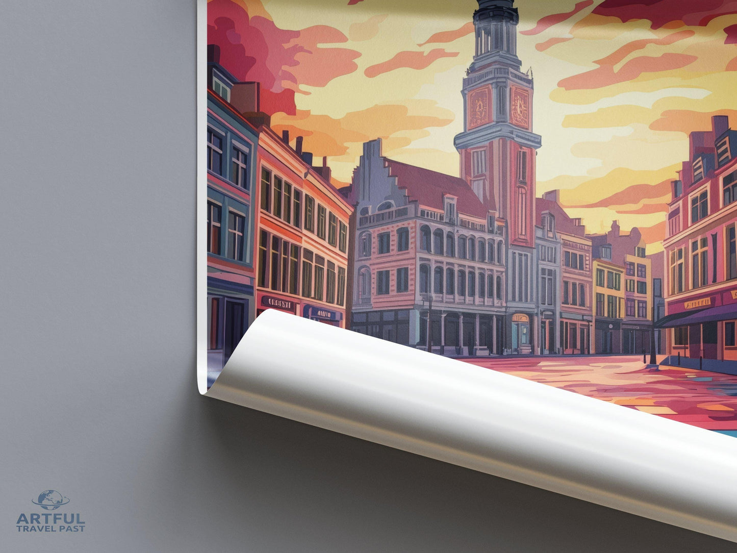 Charleroi Poster | Belgium Wall Art | Europe Decor