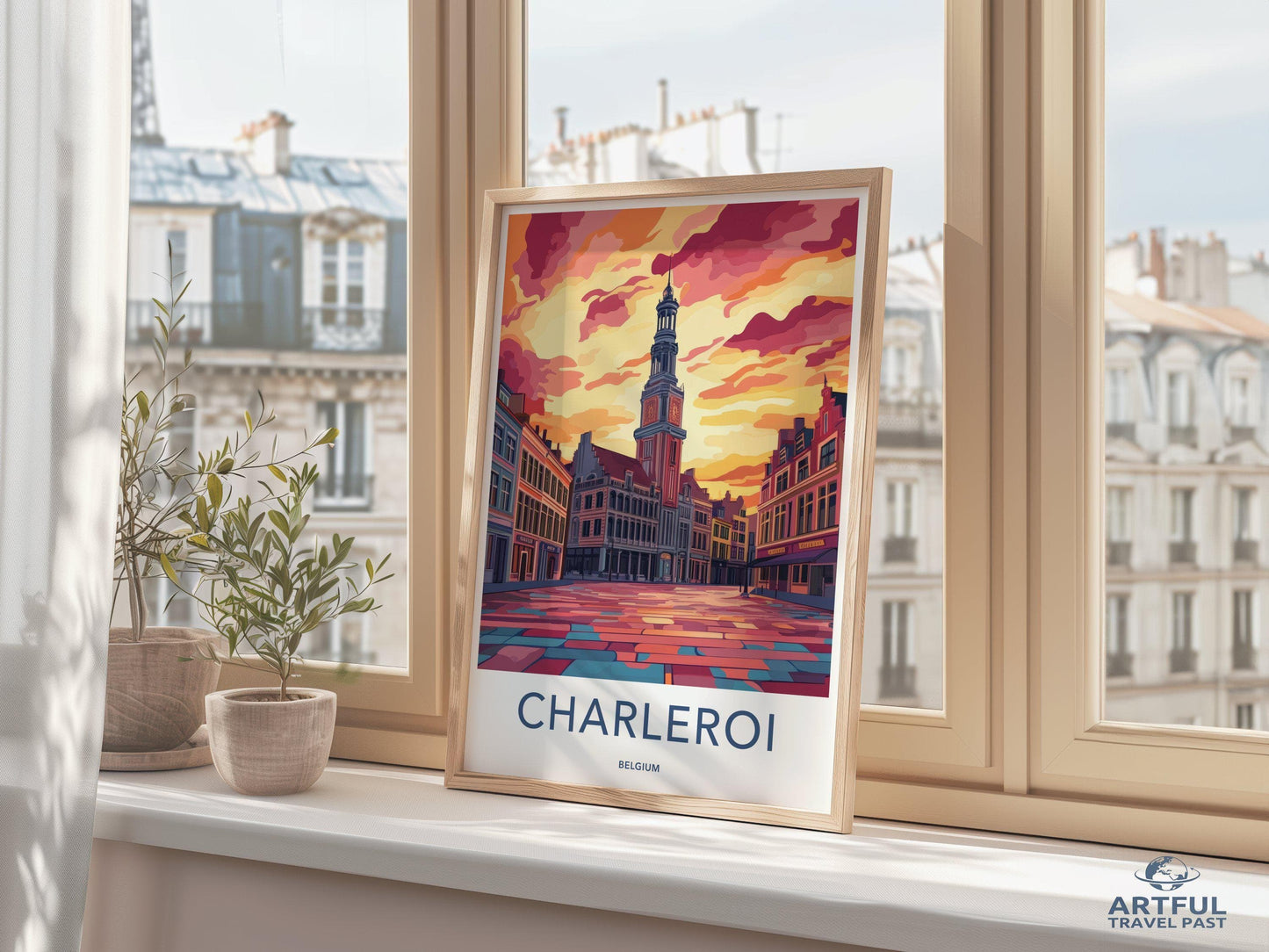 Charleroi Poster | Belgium Wall Art | Europe Decor