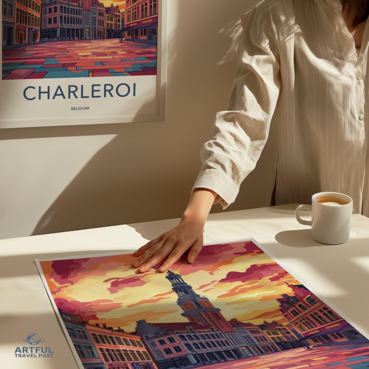 Charleroi Poster | Belgium Wall Art | Europe Decor