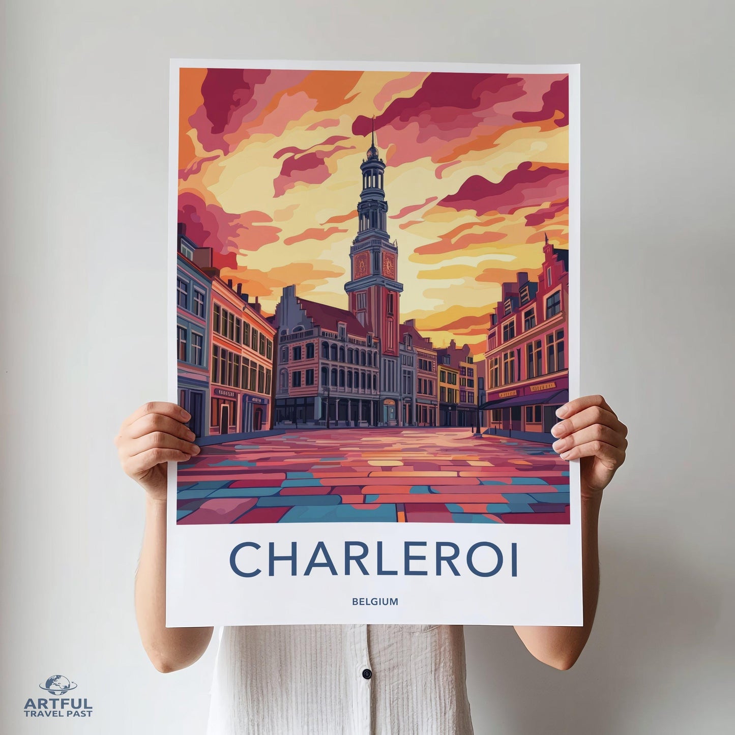 Charleroi Poster | Belgium Wall Art | Europe Decor