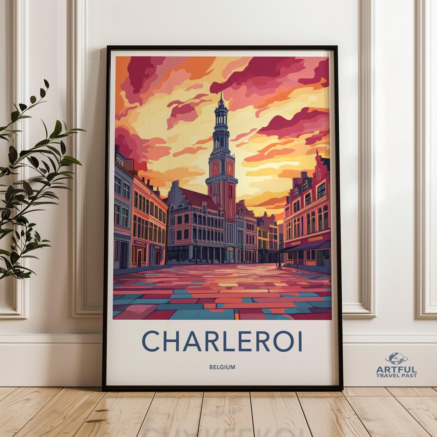 Charleroi Poster | Belgium Wall Art | Europe Decor