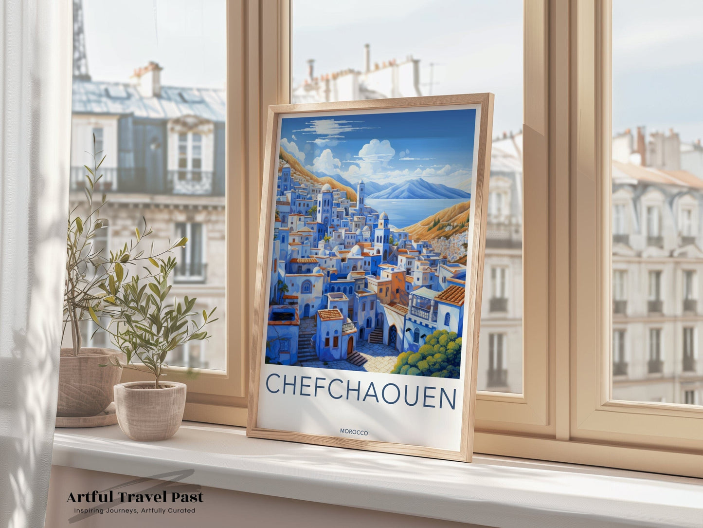 Chefchaouen Poster - Morocco Wall Art