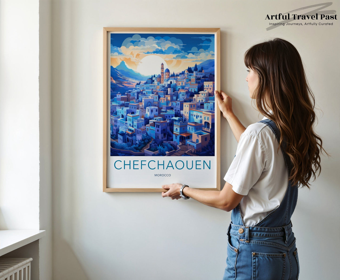 Chefchaouen Poster | Morocco Wall Art | Africa Decor