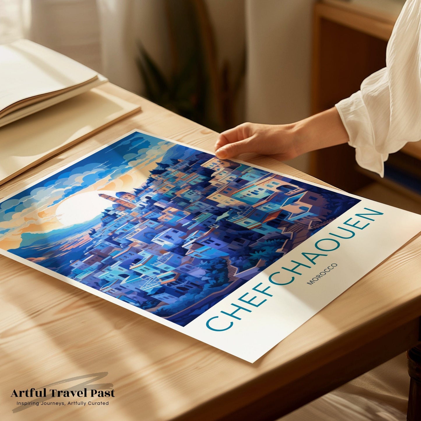 Chefchaouen Poster | Morocco Wall Art | Africa Decor