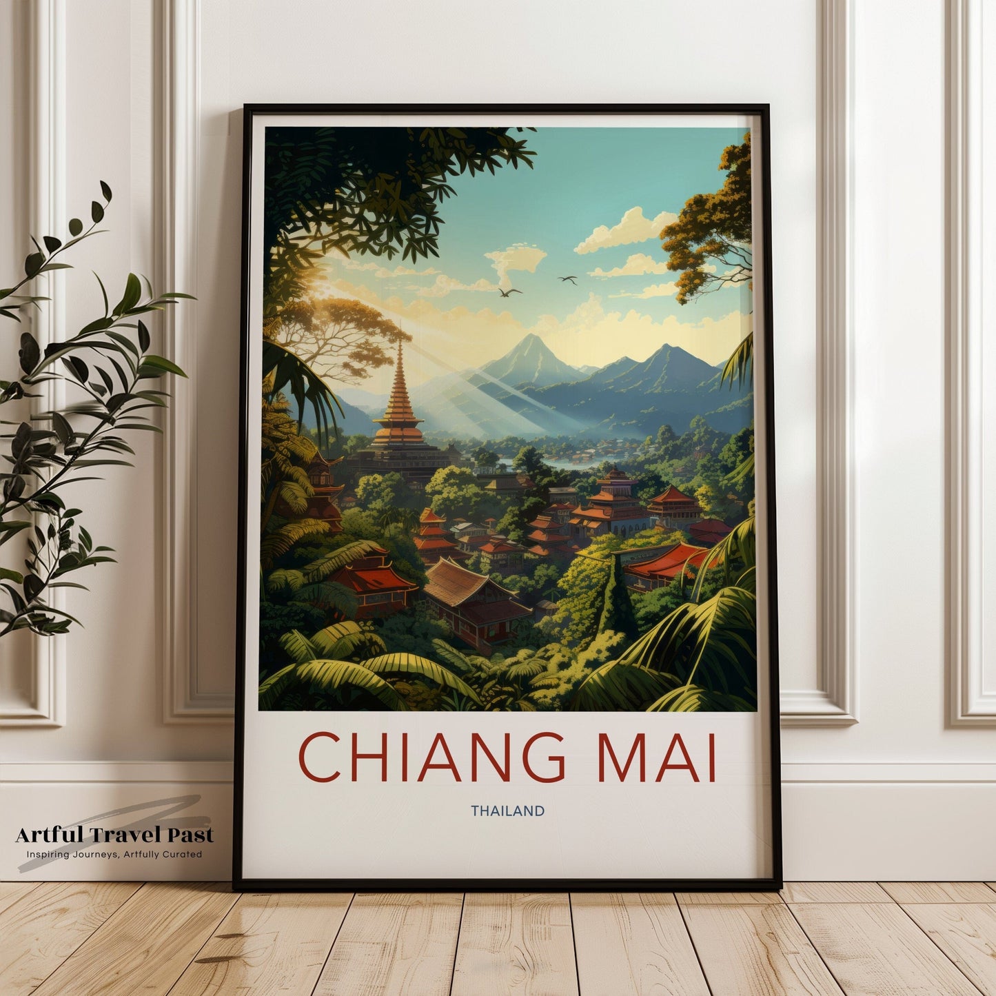 Chiang Mai Poster | Thailand Wall Art | Asia Decor