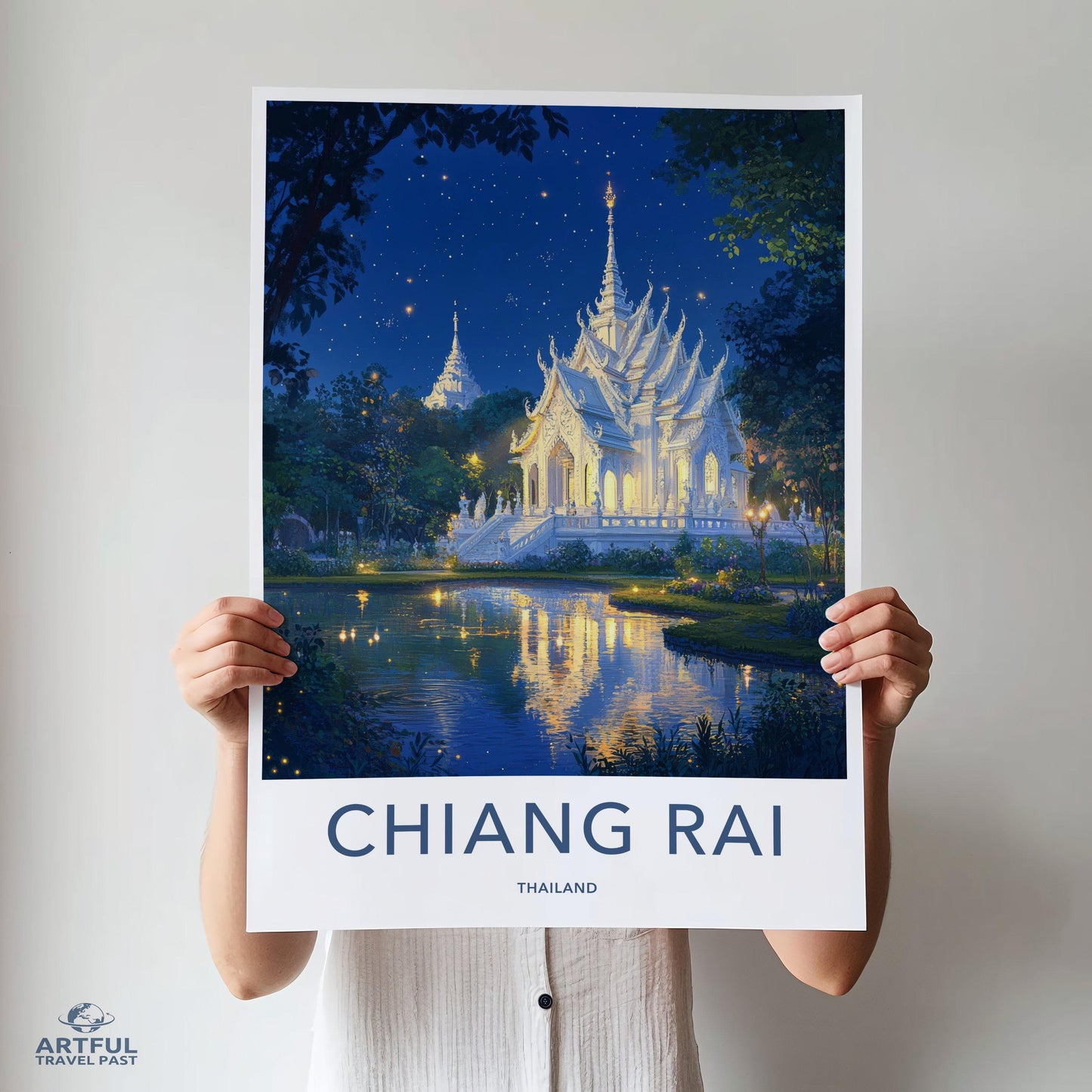 Chiang Rai Temple Poster | Thailand Wall Art | Asia Decor