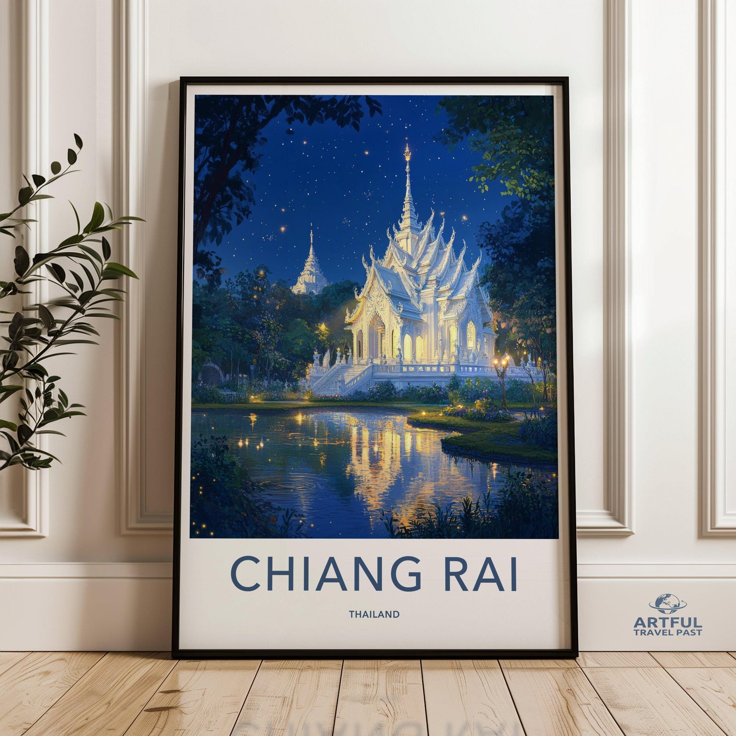 Chiang Rai Temple Poster | Thailand Wall Art | Asia Decor