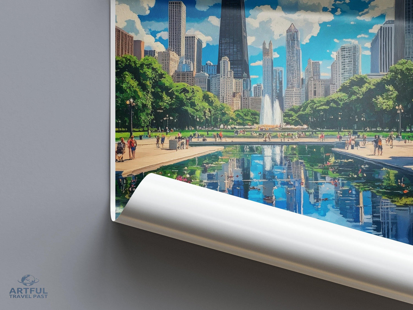Chicago Poster | Illinois Wall Art | America Decor