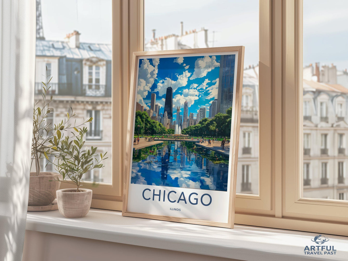 Chicago Poster | Illinois Wall Art | America Decor
