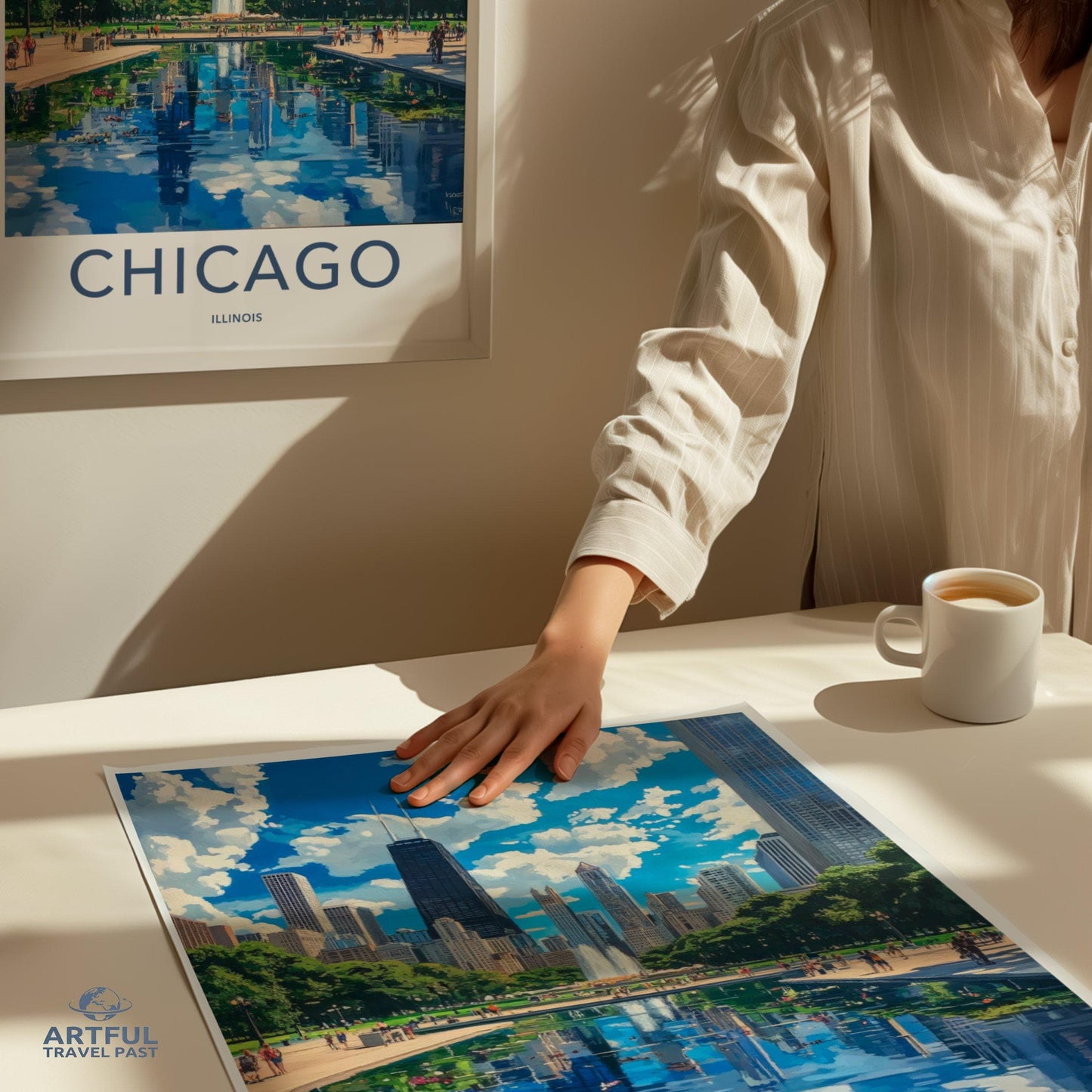 Chicago Poster | Illinois Wall Art | America Decor