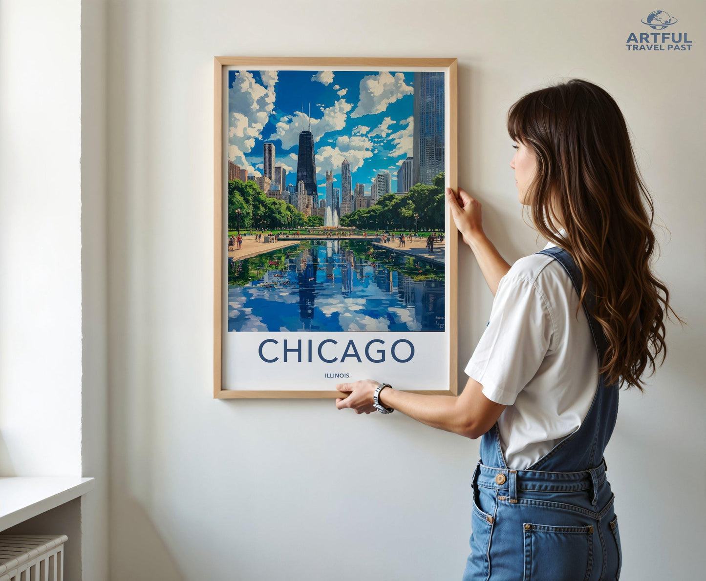 Chicago Poster | Illinois Wall Art | America Decor