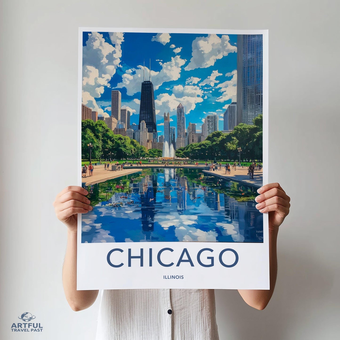 Chicago Poster | Illinois Wall Art | America Decor