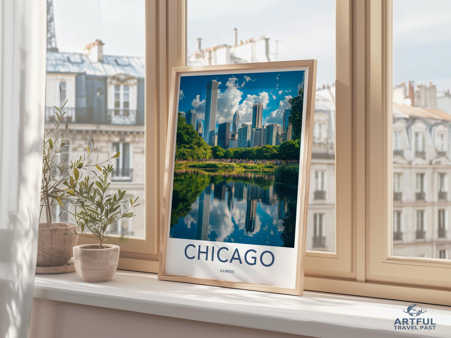 Chicago Poster | Illinois Wall Art | America Decor
