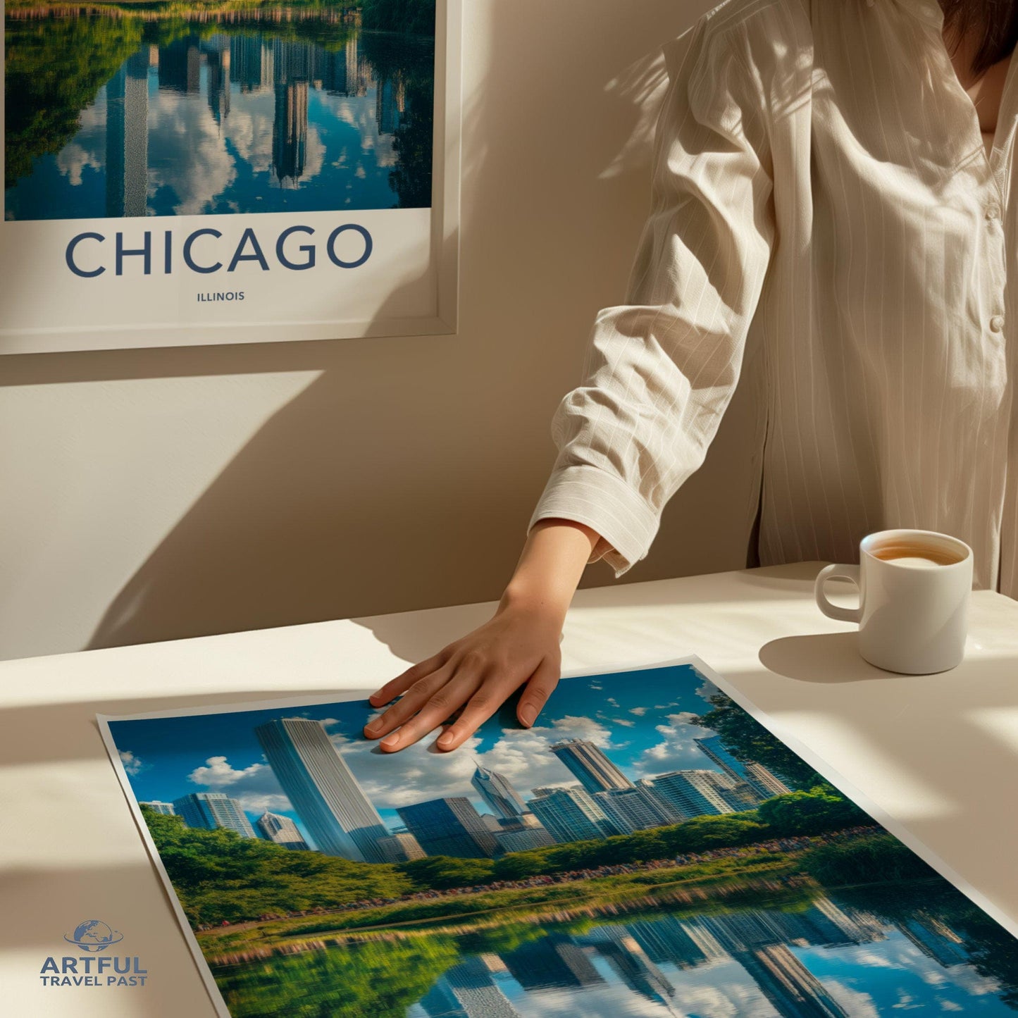 Chicago Poster | Illinois Wall Art | America Decor