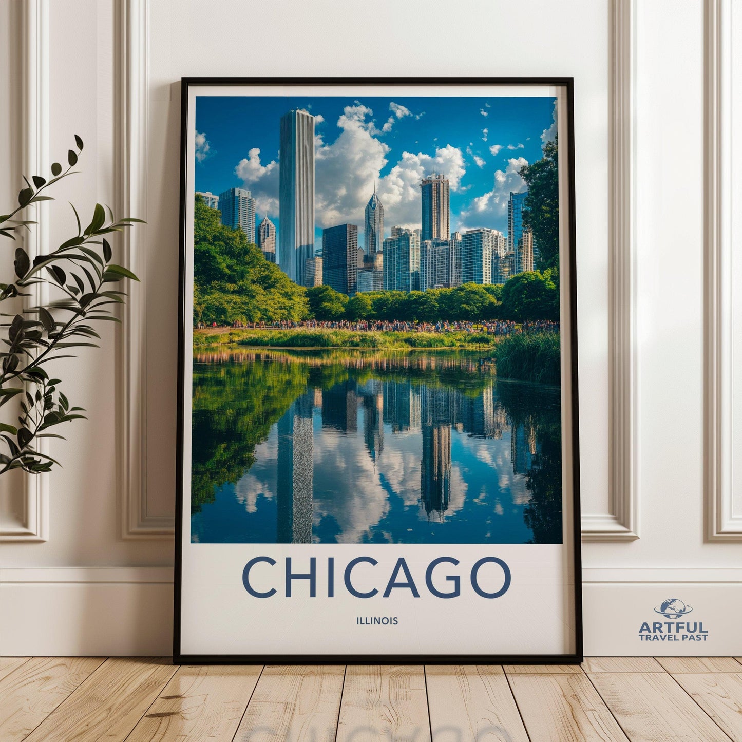 Chicago Poster | Illinois Wall Art | America Decor