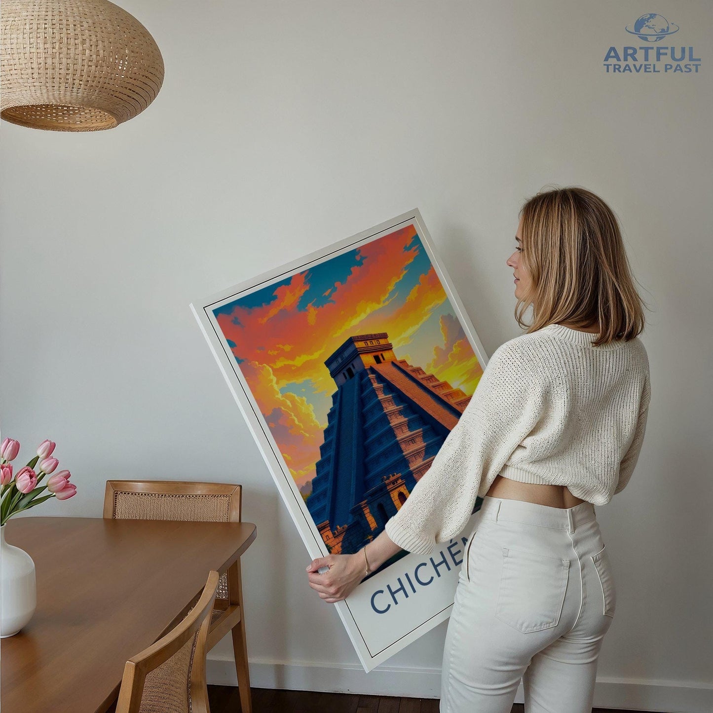 Chichen Itza Poster | Mayan Pyramid | Mexico Wall Art