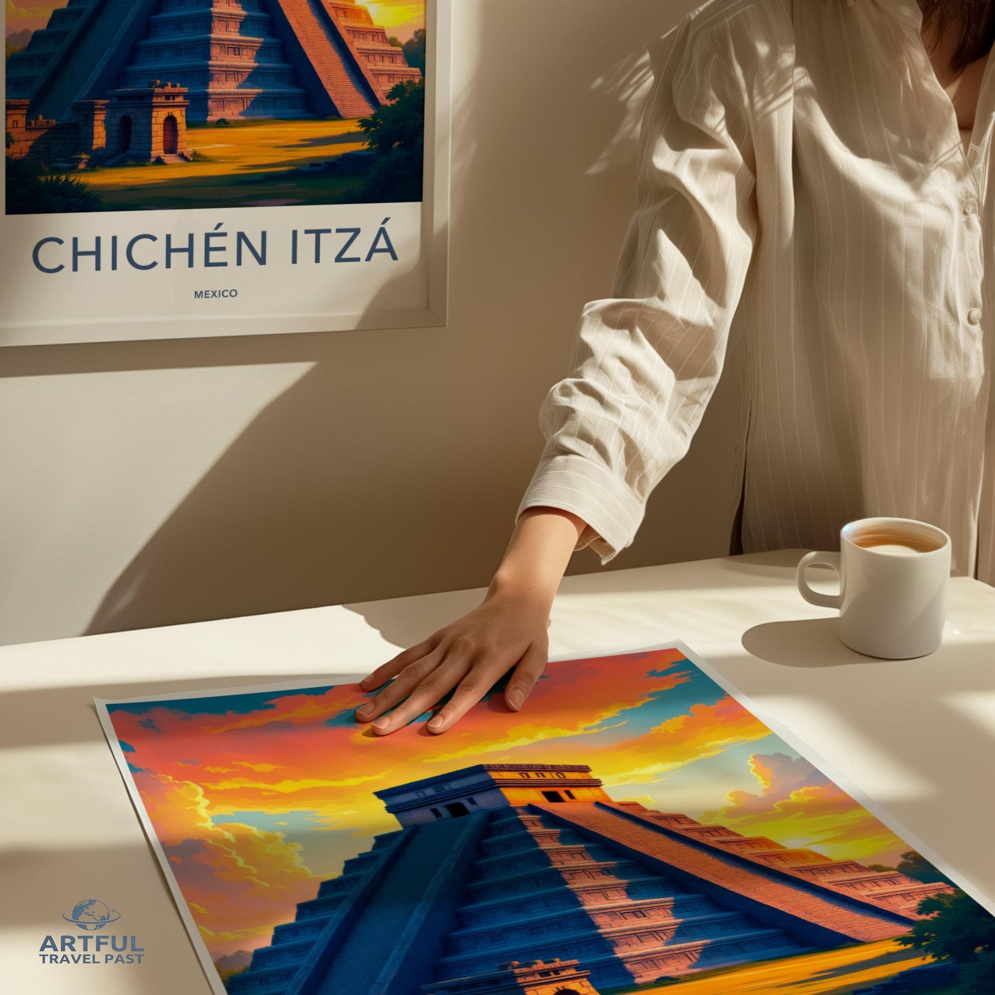 Chichen Itza Poster | Mayan Pyramid | Mexico Wall Art