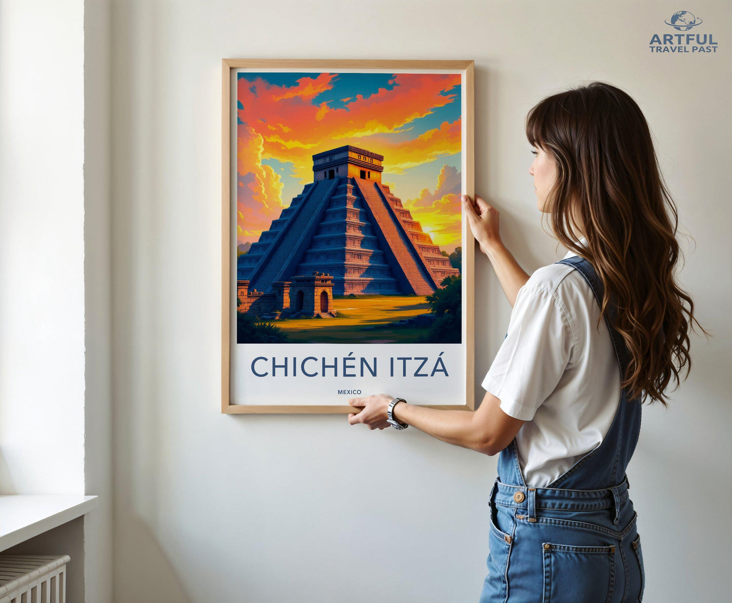 Chichen Itza Poster | Mayan Pyramid | Mexico Wall Art