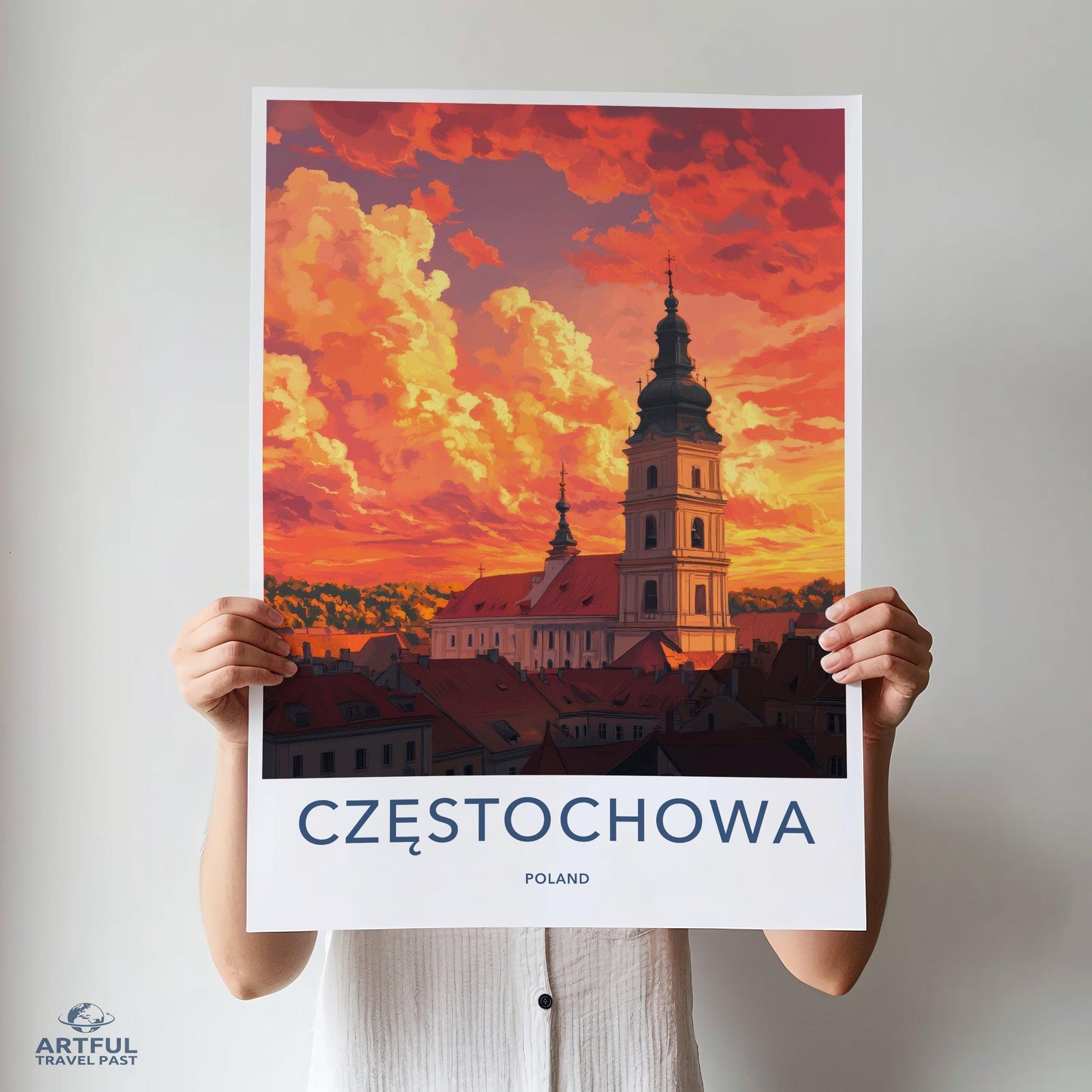 Częstochowa Poster | Poland Wall Art | Eastern Europe Decor