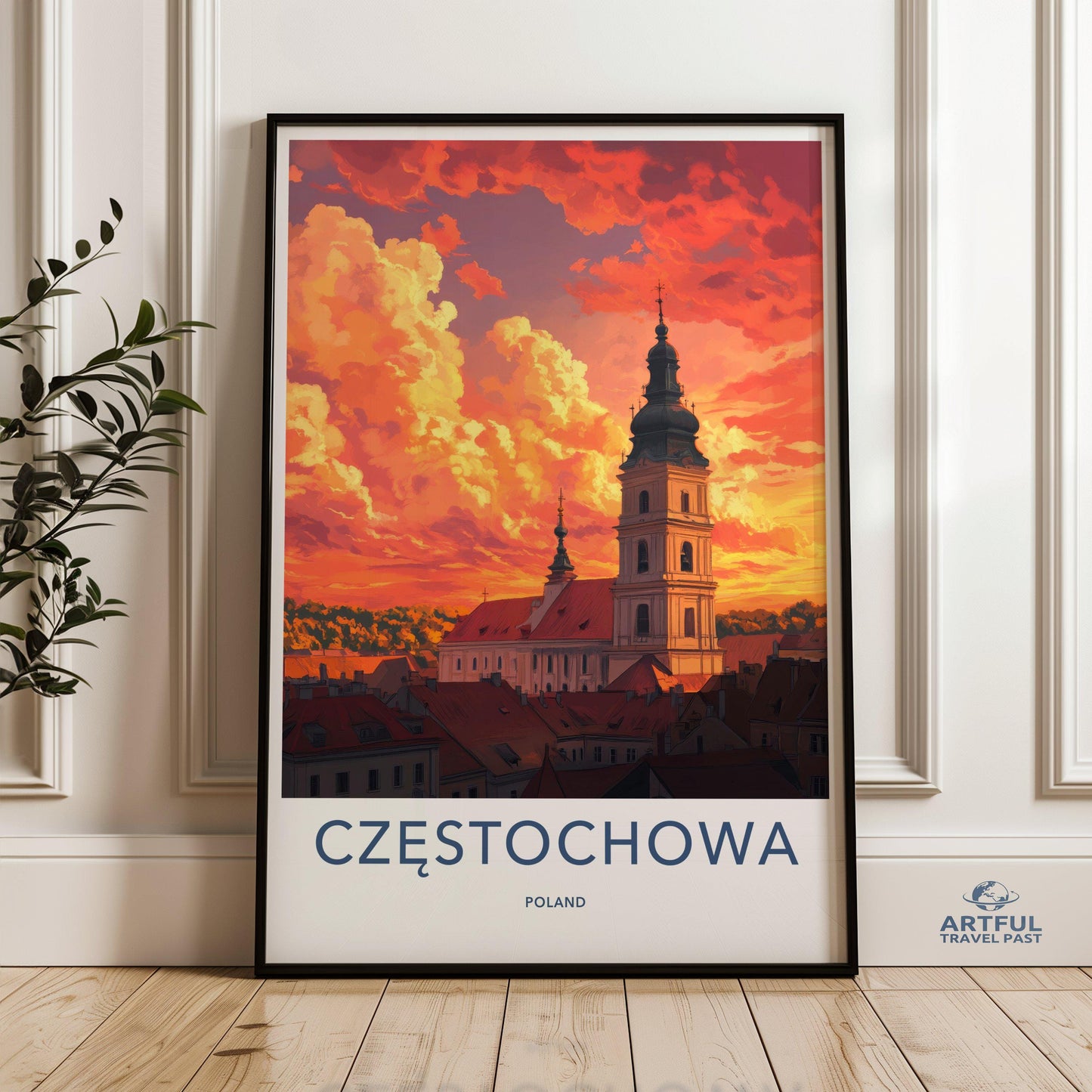 Częstochowa Poster | Poland Wall Art | Eastern Europe Decor
