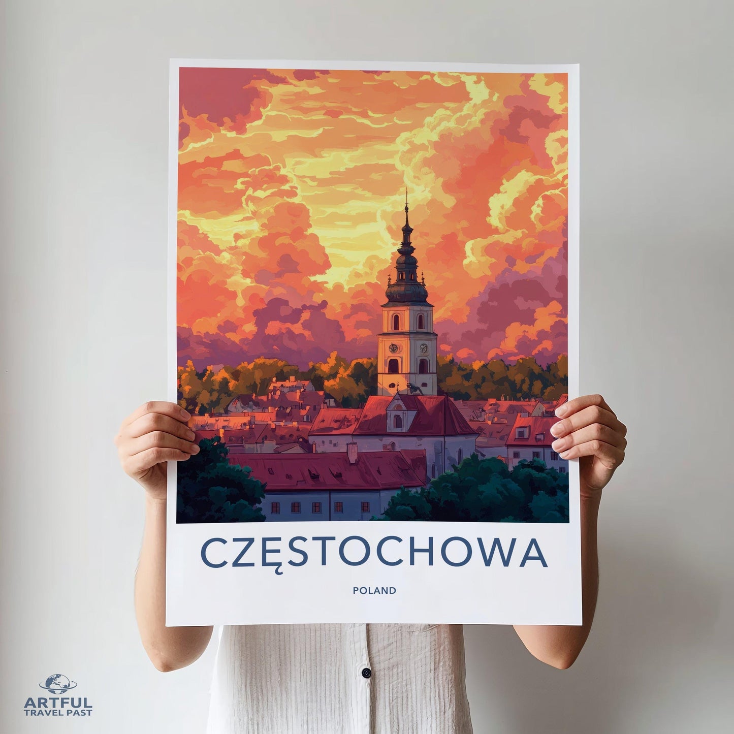 Częstochowa Poster | Poland Wall Art | Europe Decor