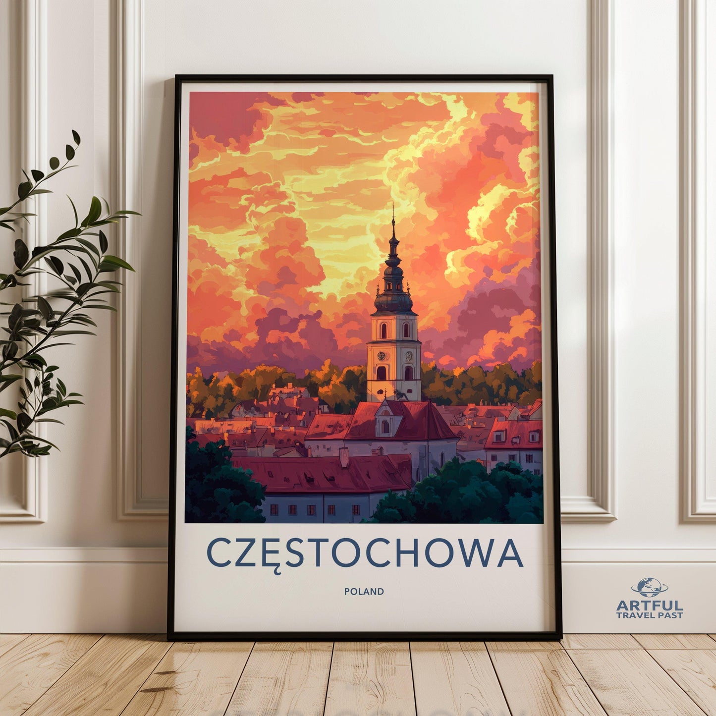 Częstochowa Poster | Poland Wall Art | Europe Decor