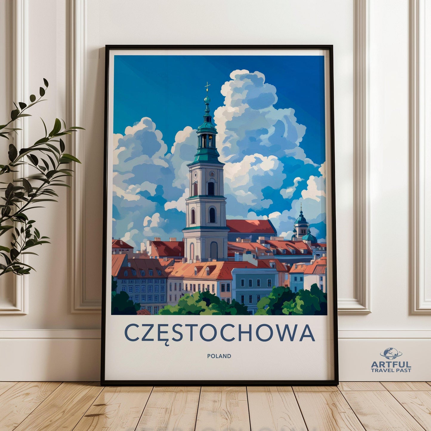 Częstochowa Poster | Poland Wall Art | Europe Decor
