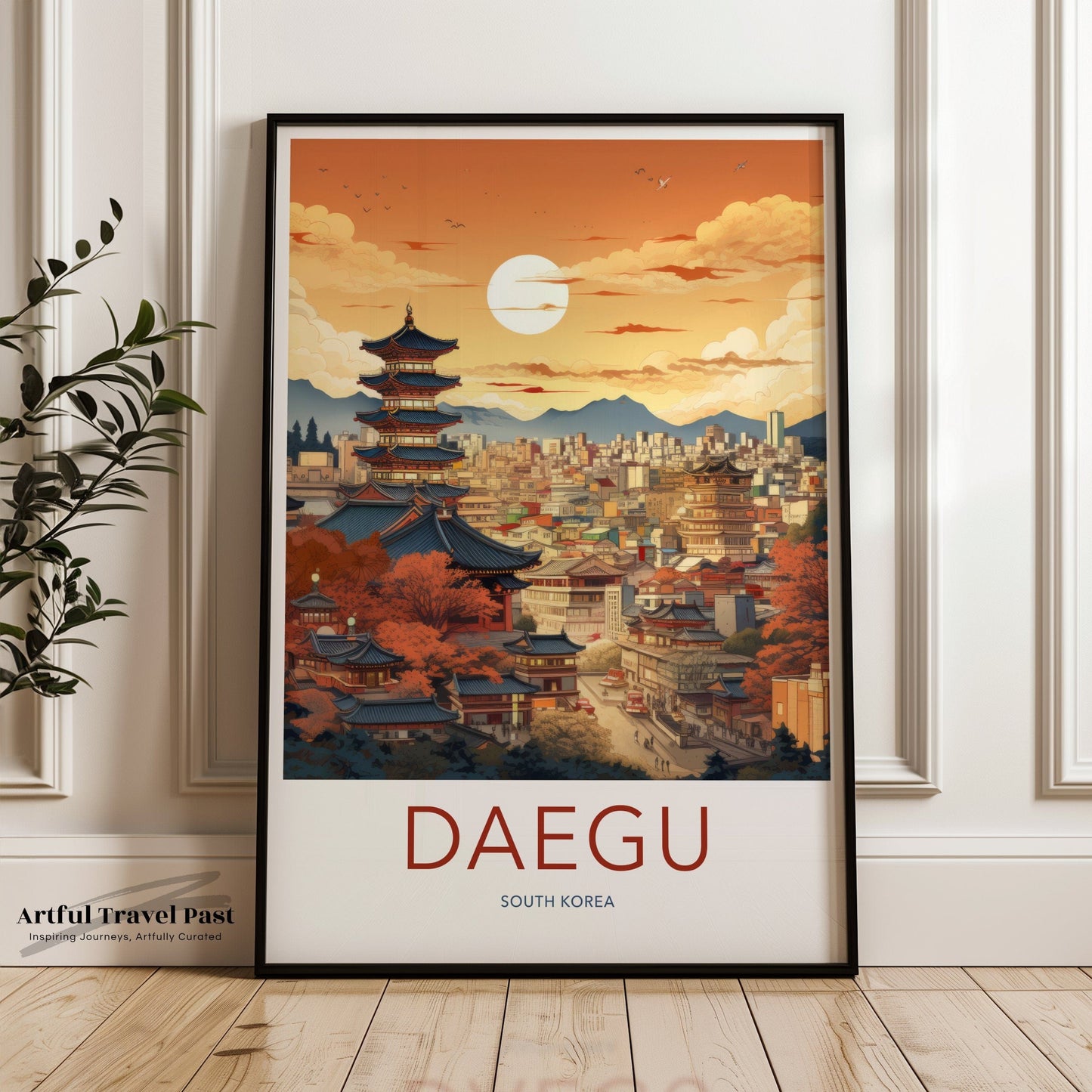 Daegu Poster | South Korea Wall Art | Asia Decor