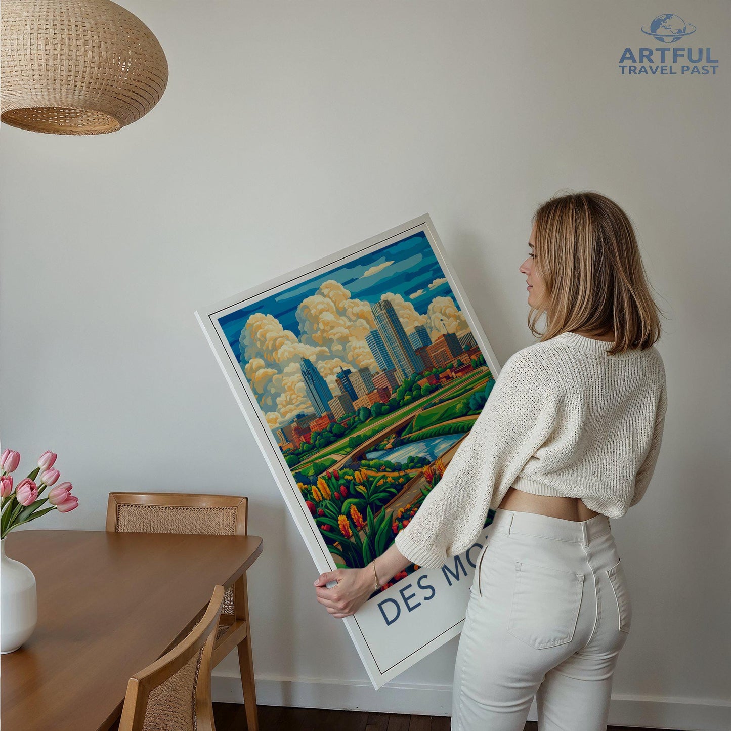 Des Moines Poster - Iowa Wall Art