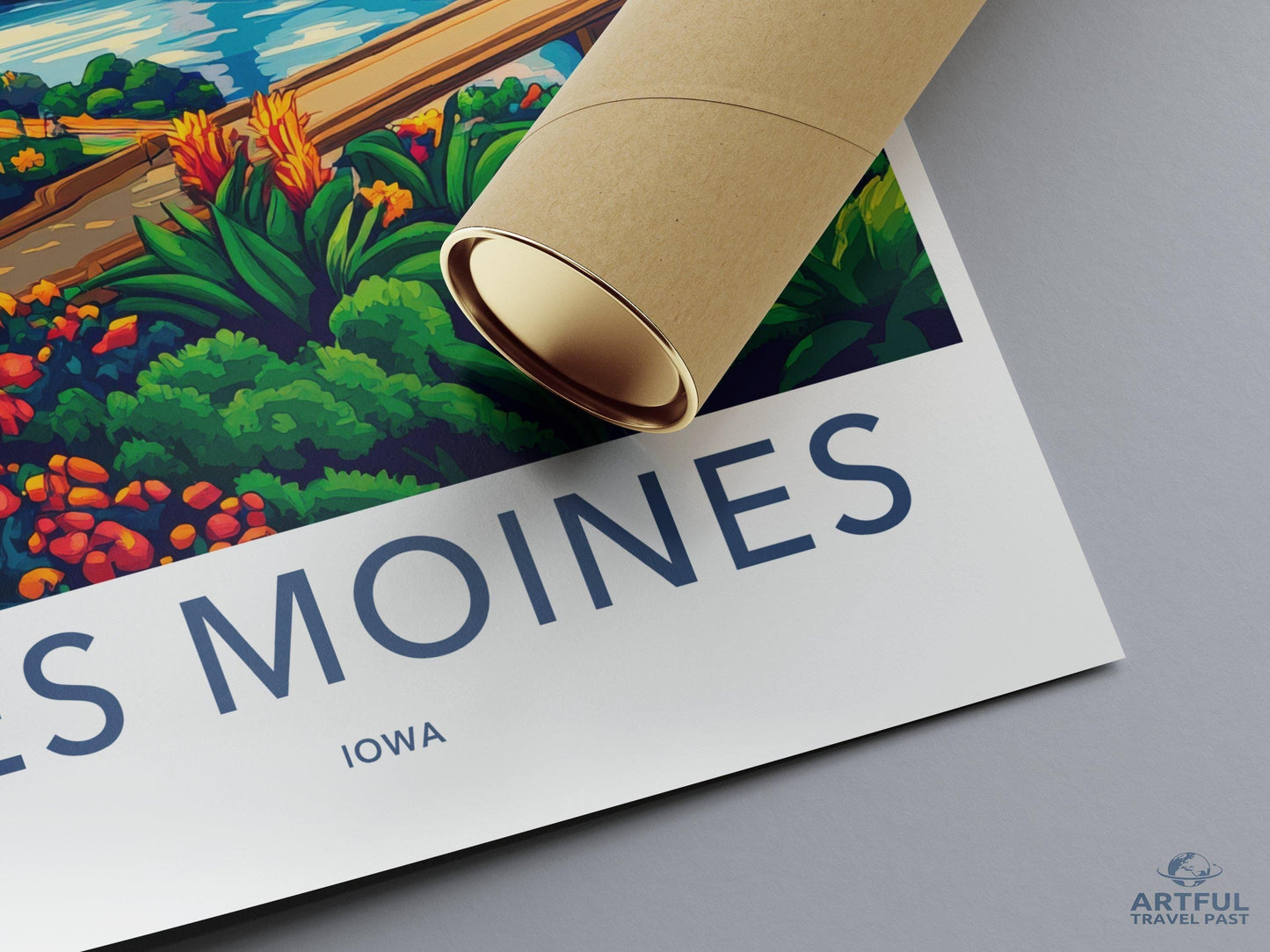 Des Moines Poster - Iowa Wall Art