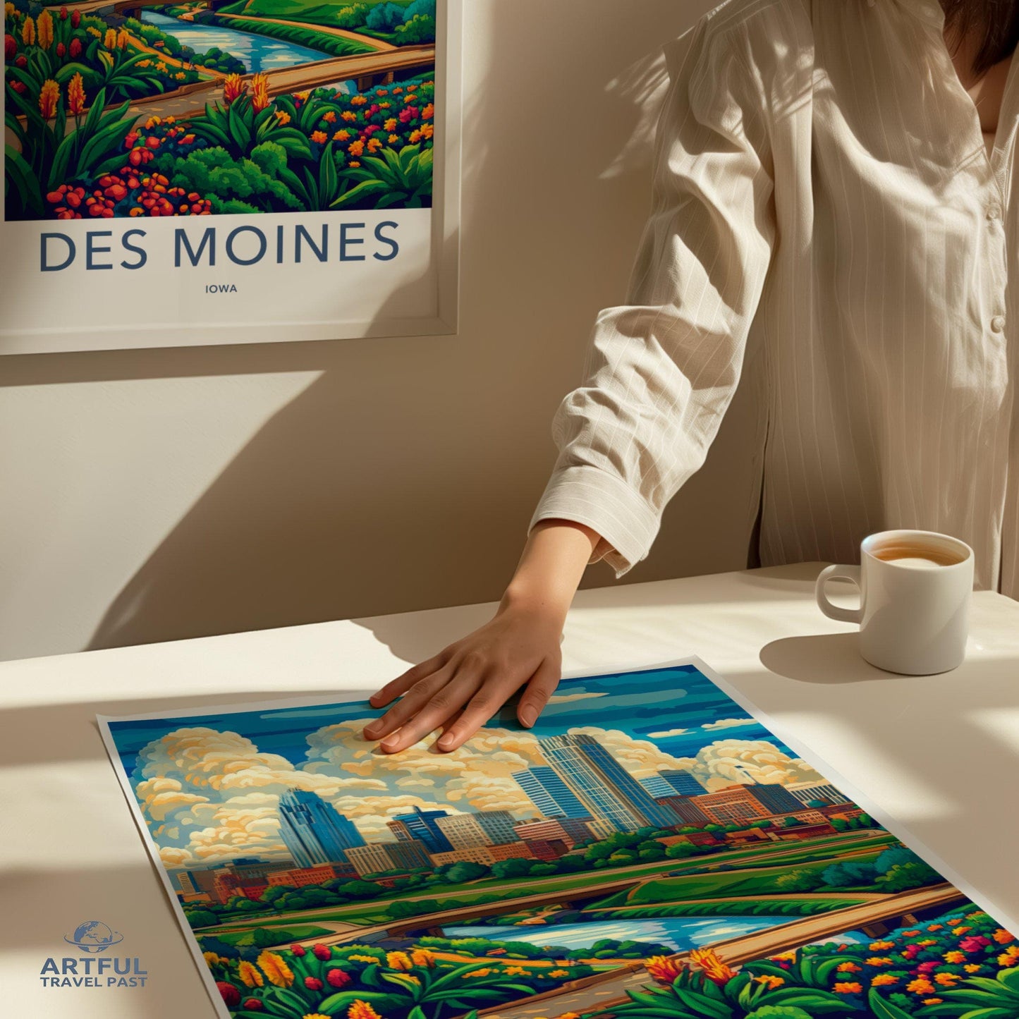 Des Moines Poster - Iowa Wall Art