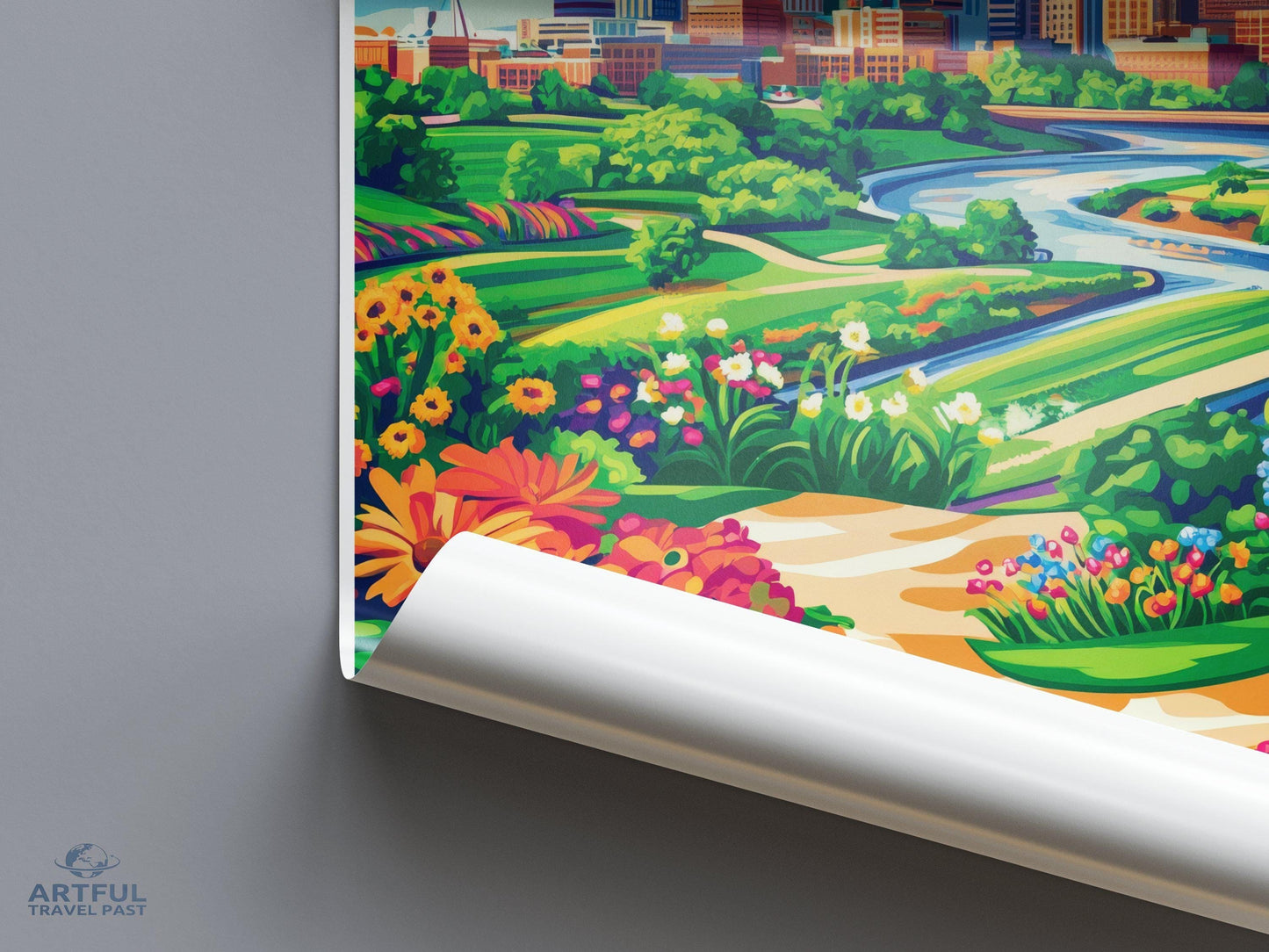 Des Moines Poster | Iowa Wall Art | America Decor