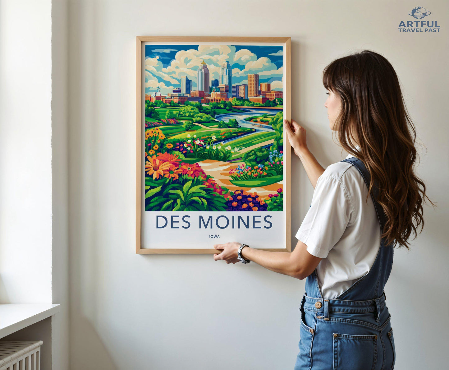 Des Moines Poster | Iowa Wall Art | America Decor