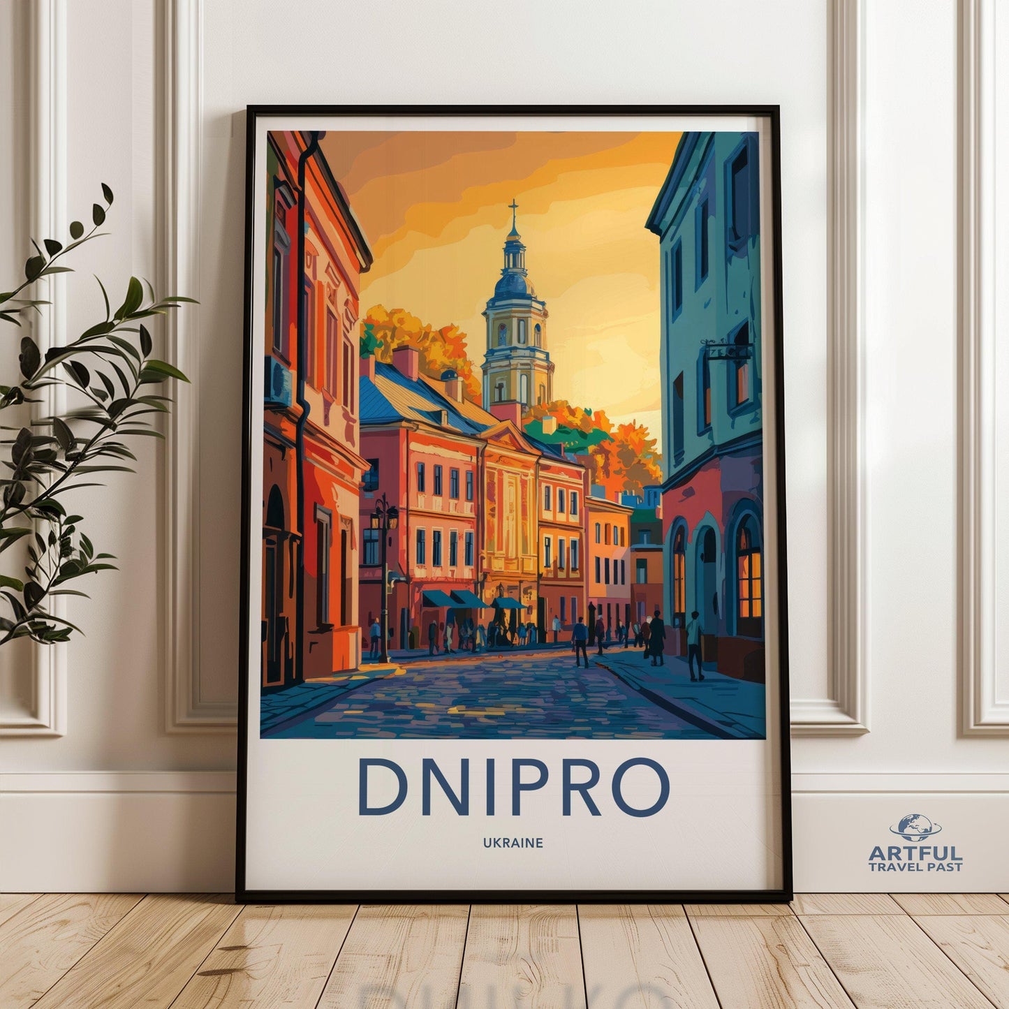 Dnipro Poster | Ukraine Wall Art | Europe Decor