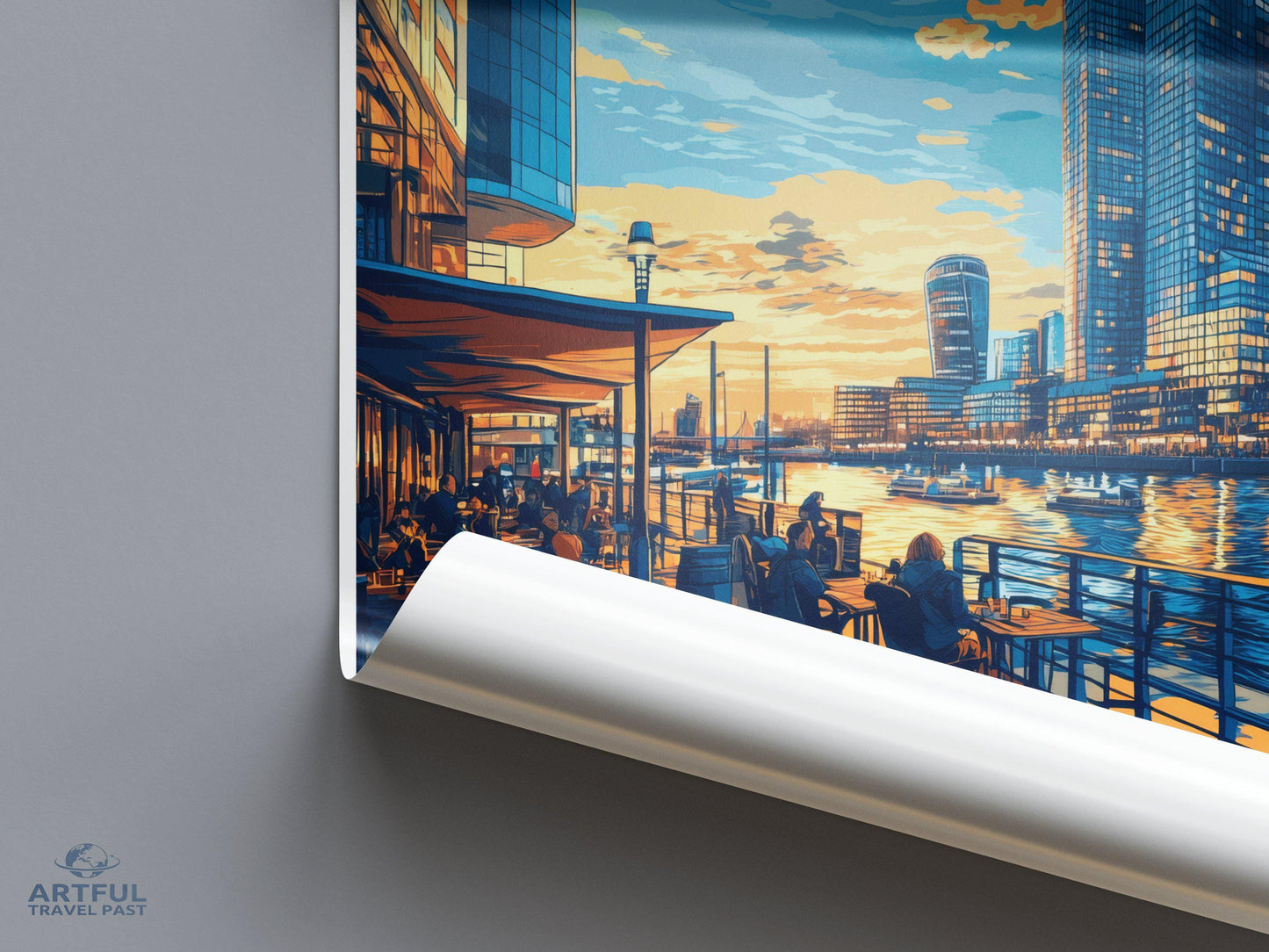 Docklands London Poster | England Wall Art | UK Decor