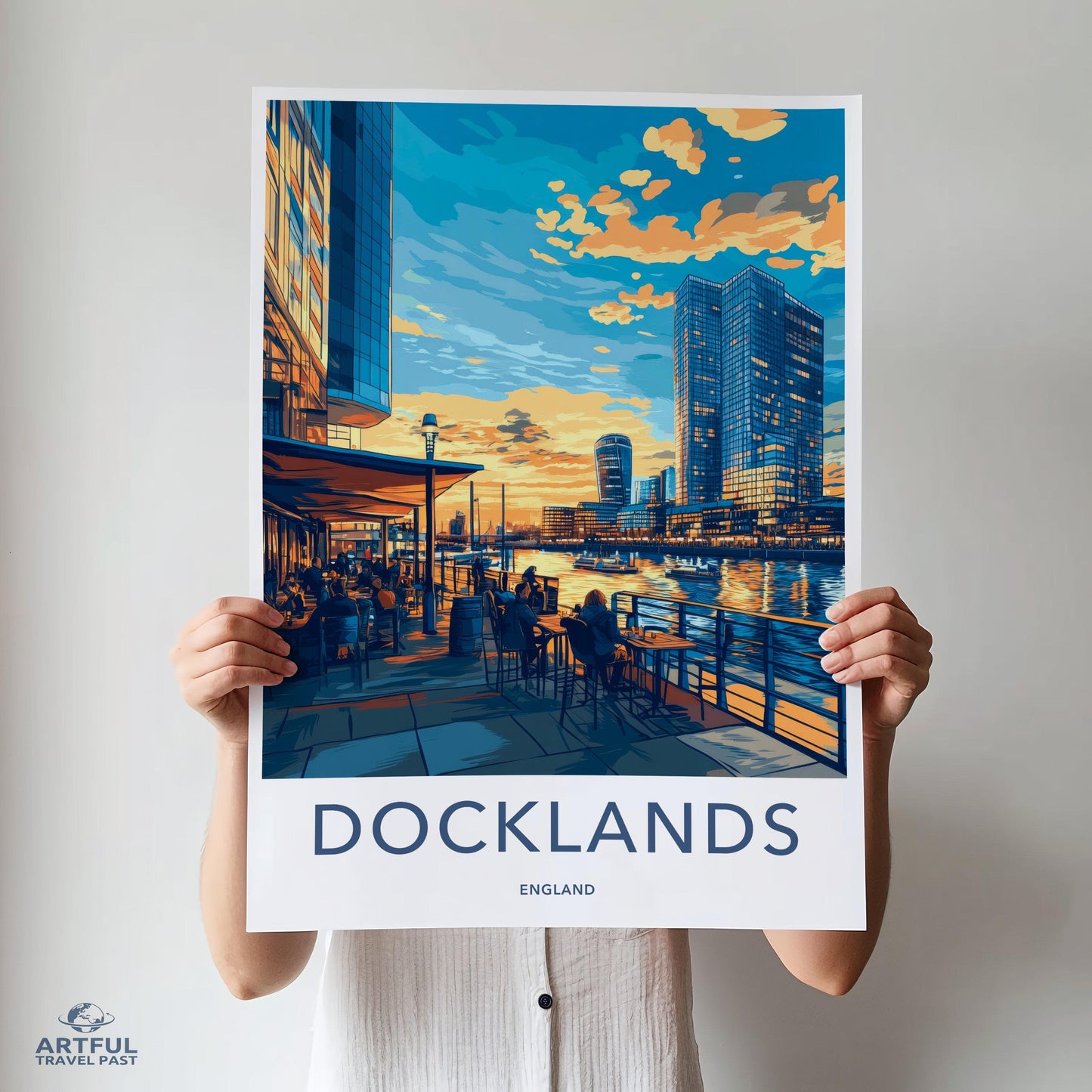 Docklands London Poster | England Wall Art | UK Decor