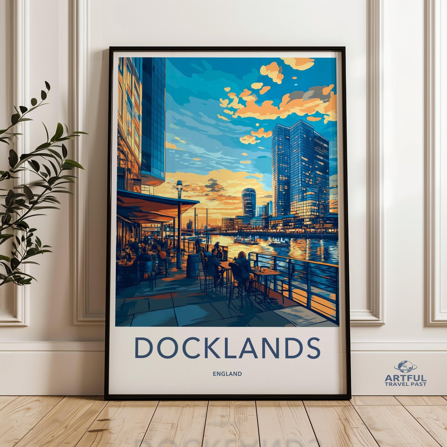 Docklands London Poster | England Wall Art | UK Decor