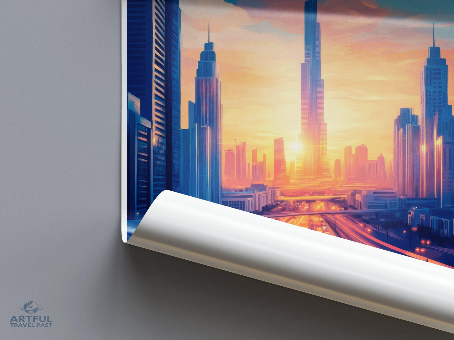Dubai Poster | United Arab Emirates Wall Art | Middle East Decor