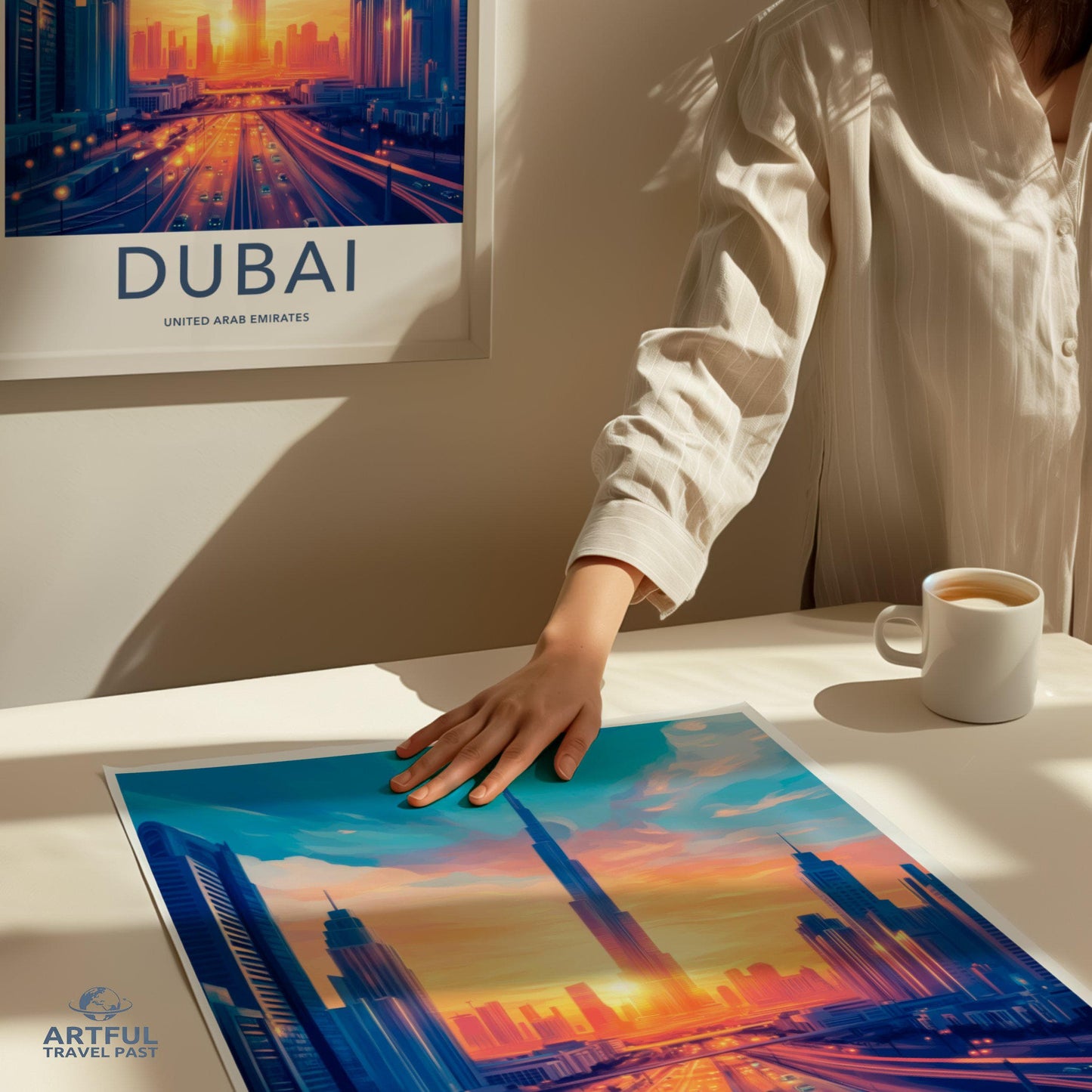 Dubai Poster | United Arab Emirates Wall Art | Middle East Decor