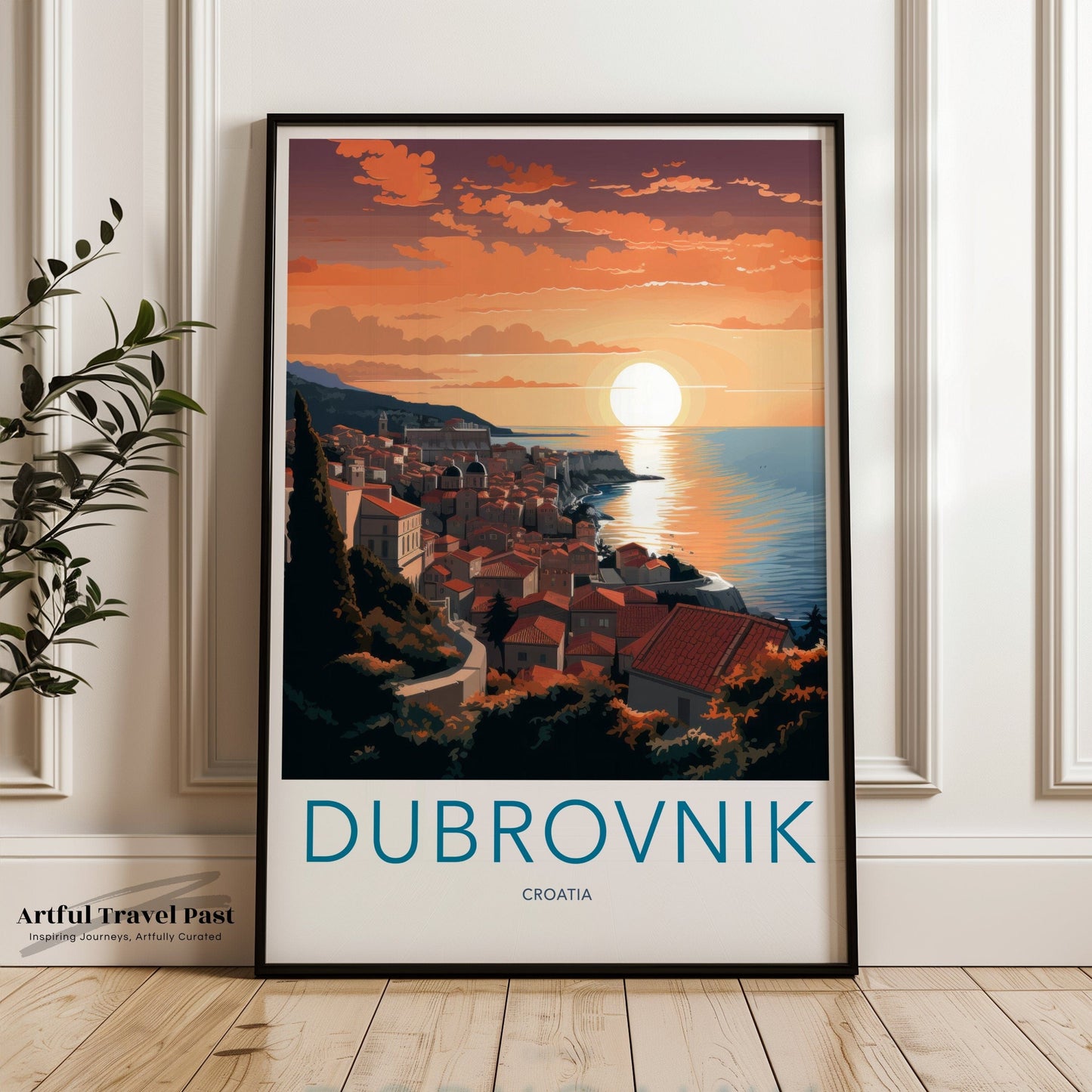 Dubrovnik Poster | Croatia Wall Art | Eastern Europe Artwork