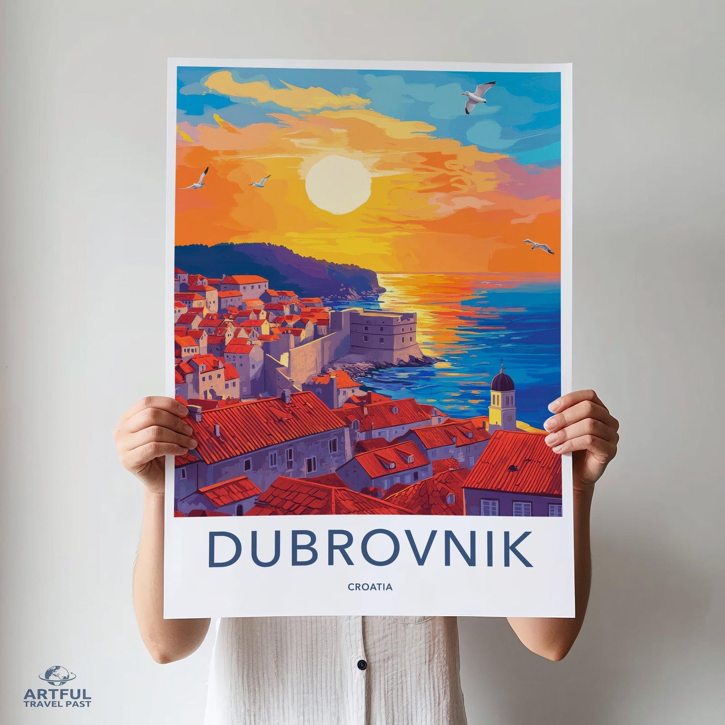 Dubrovnik Poster | Croatia Wall Art | Europe Decor
