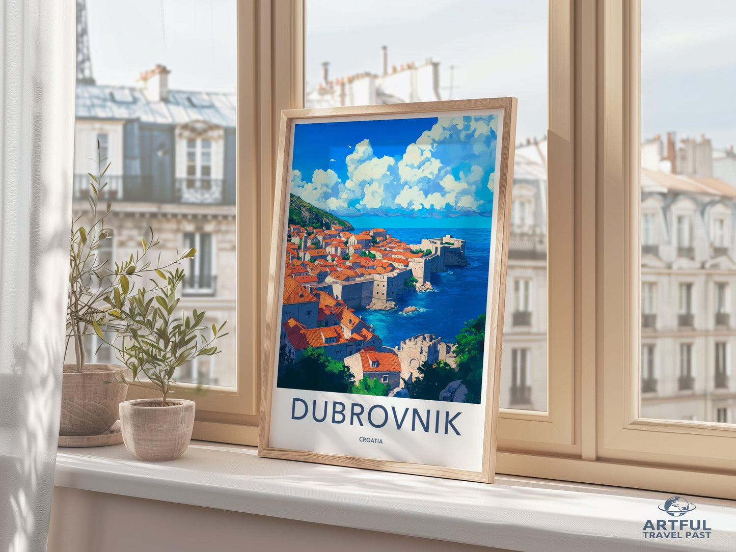 Dubrovnik Poster | Croatia Wall Art | Mediterranean Decor